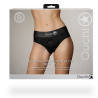 Ouch! Culotte vibrante Strap-On High Cut Brief Noire